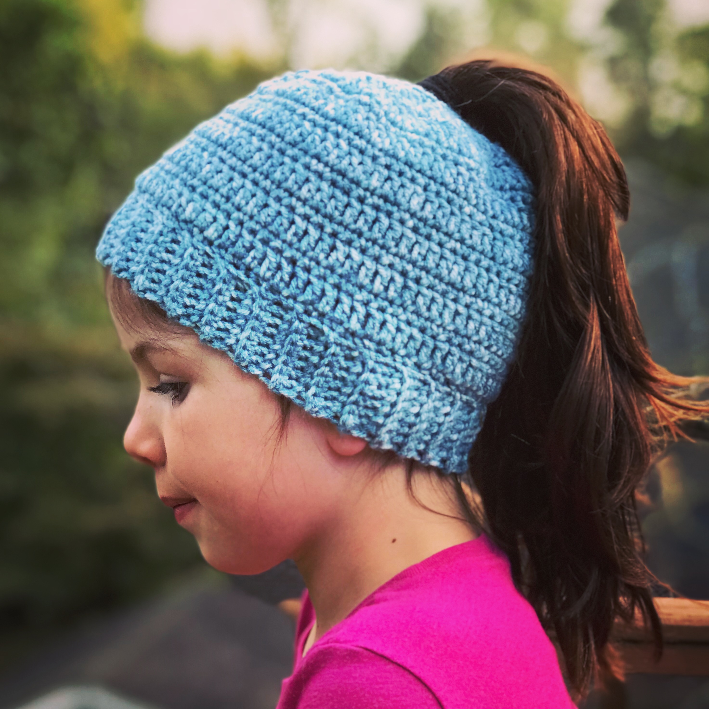 The Everyday Messy Bun Beanie Crochet Pattern by Crochet It Creations