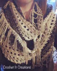 Fringe Infinity Scarf Crochet Pattern - Crochet It Creations