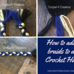 how to add braids to a crochet hat