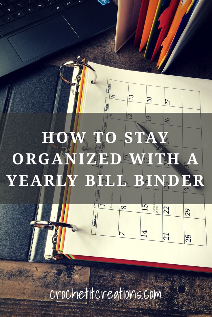 how to stay organized with a yearly bill binder