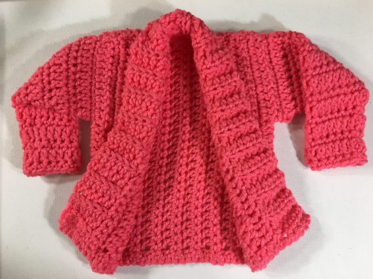 Cameo Cardigan Baby Size Crochet Pattern - Crochet It Creations