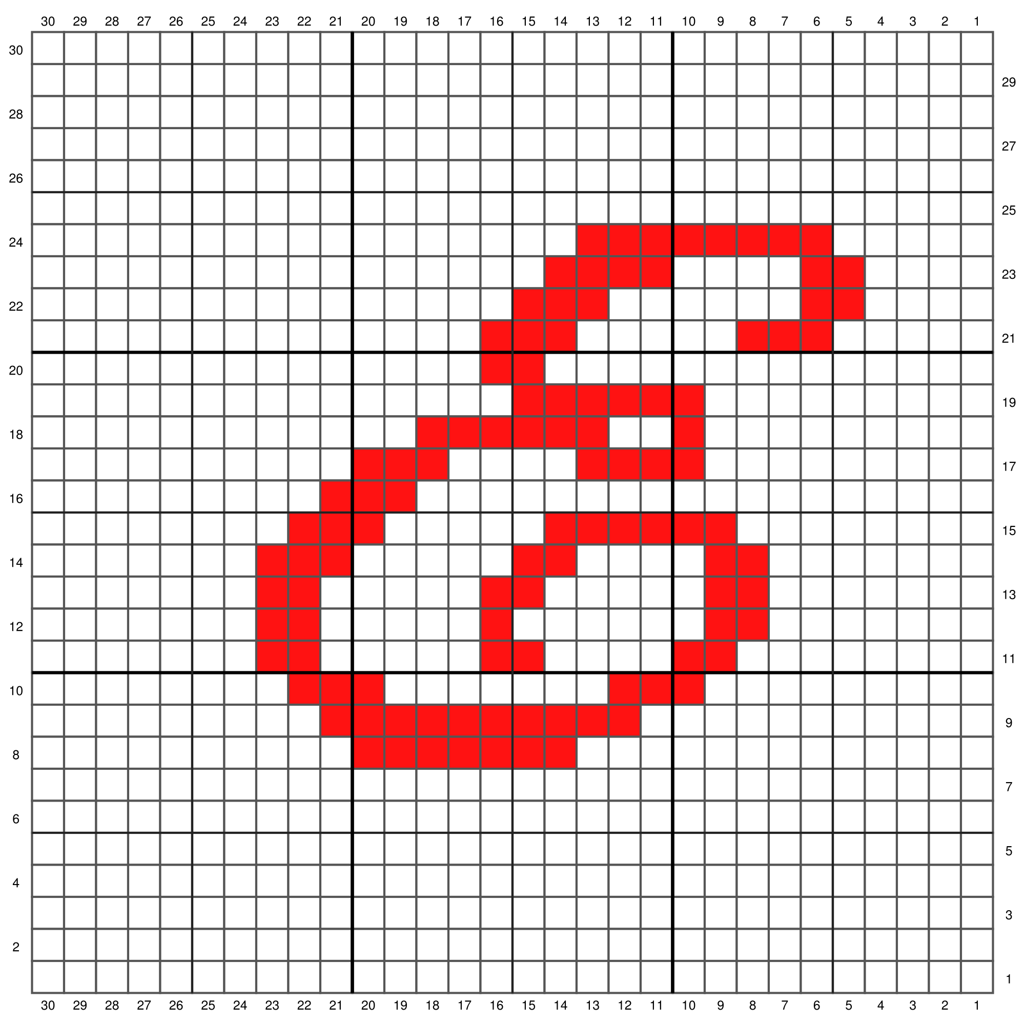 Initial Washcloth Crochet Graph Pattern Crochet It Creations