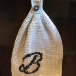 monogram initial hand towel free graph crochet pattern