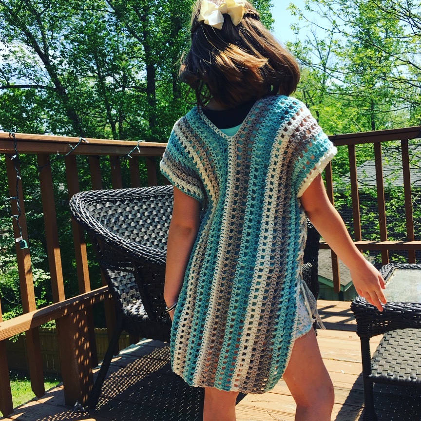 Child Swimsuit Beach Cover Up Free Crochet Pattern