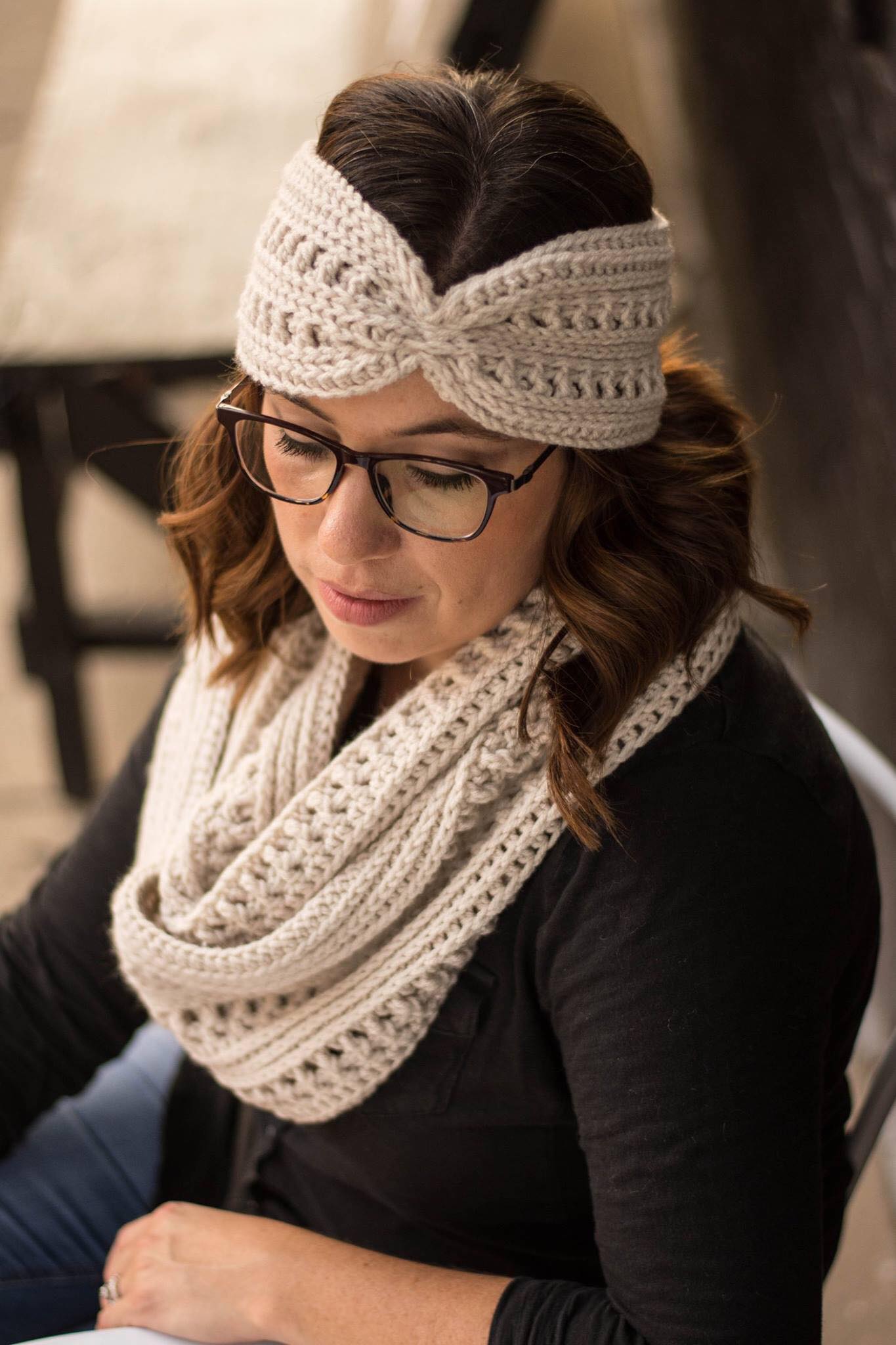 textured infinity scarf crochet pattern