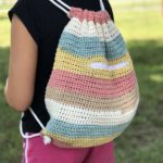 crochet cinch sack drawstring backpack pattern