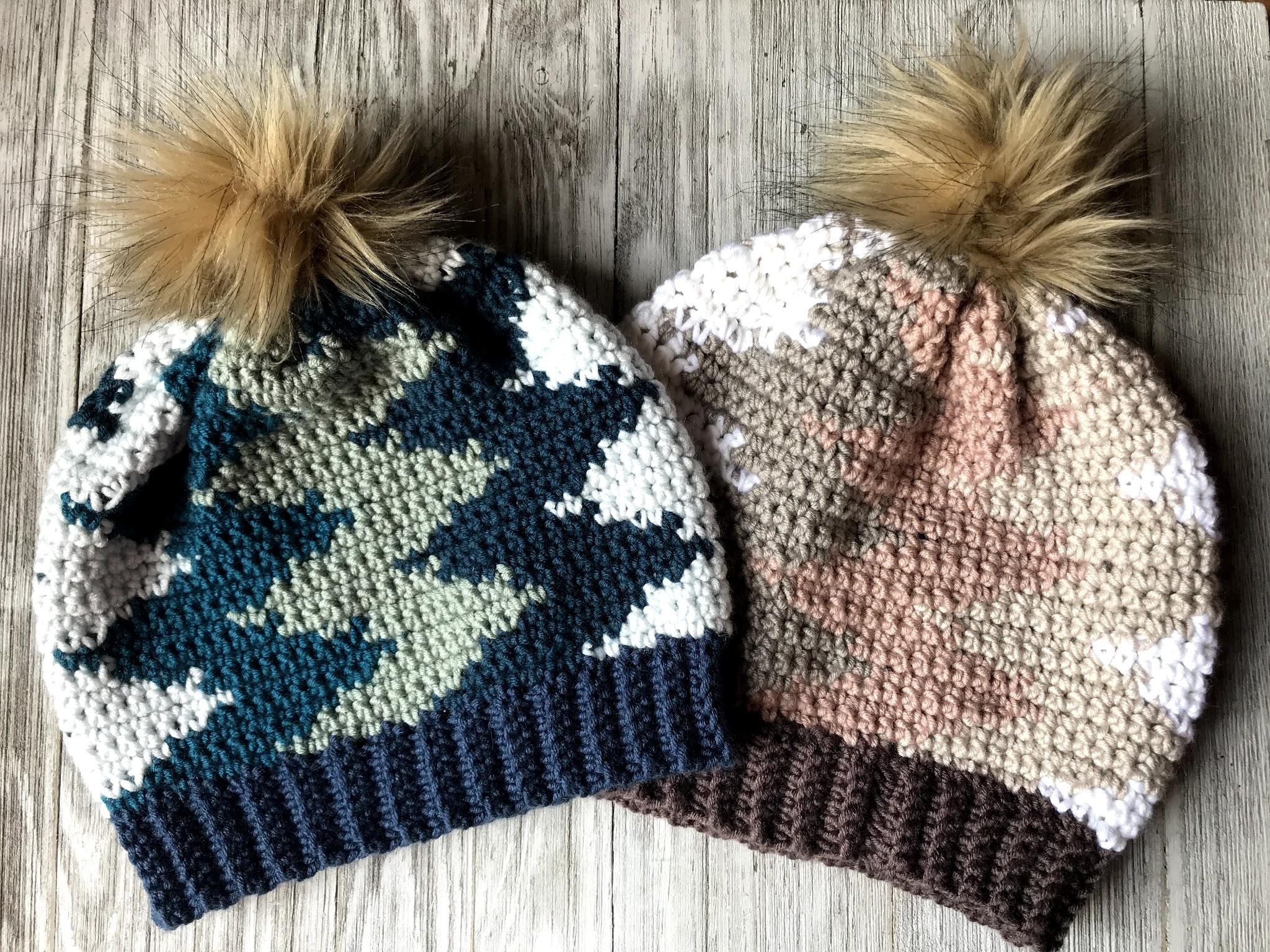 Vertical Chevron Beanie Crochet Pattern by Crochet It Creations