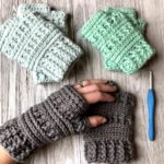 Fingerless Gloves Wrist Warmer Crochet Pattern by Crochet It Creations