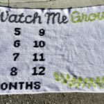 watch me grow baby monthly growth blanket chart crochet pattern