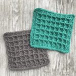 waffle stitch square sampler crochet along