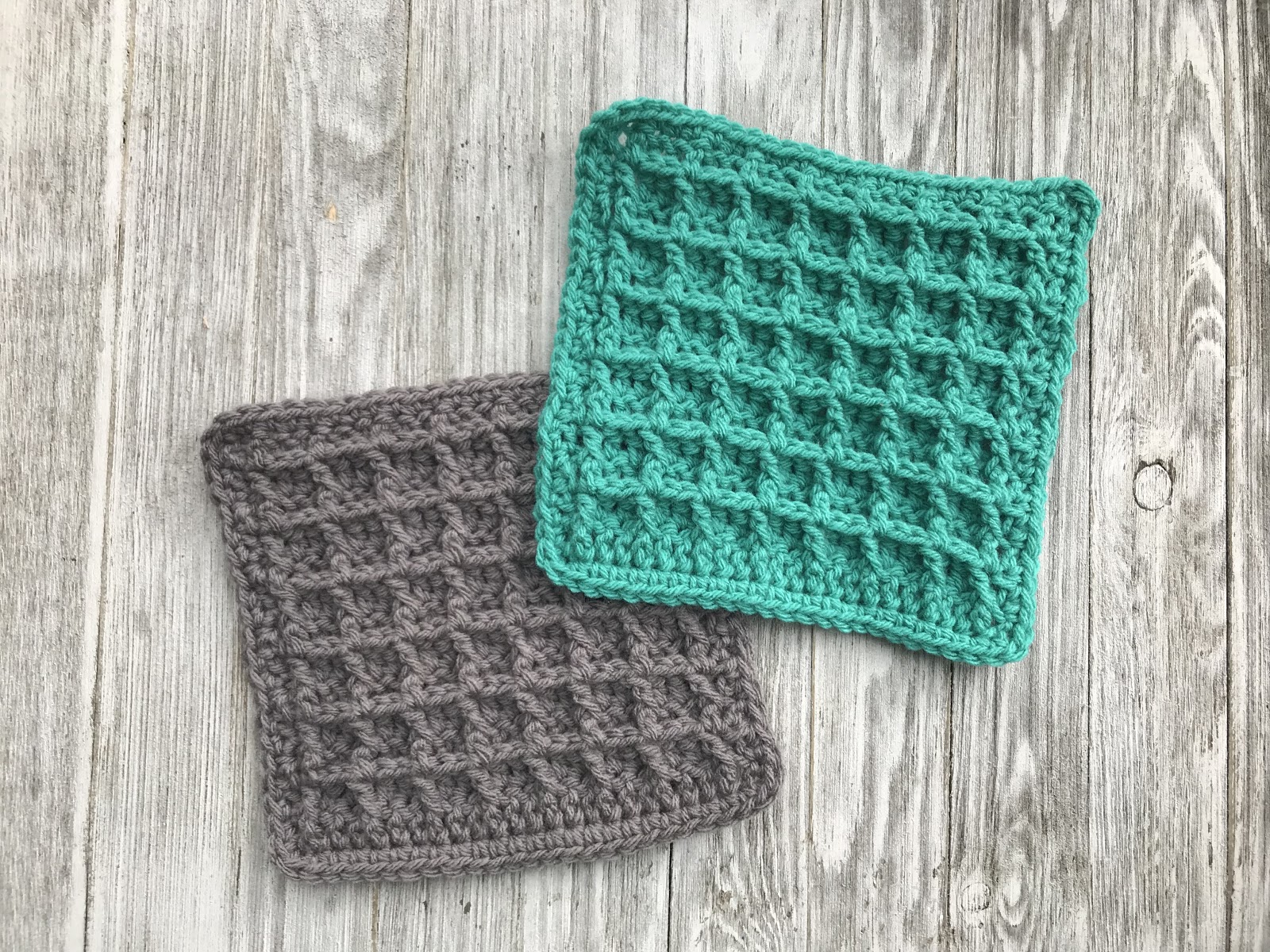 waffle stitch square sampler crochet along