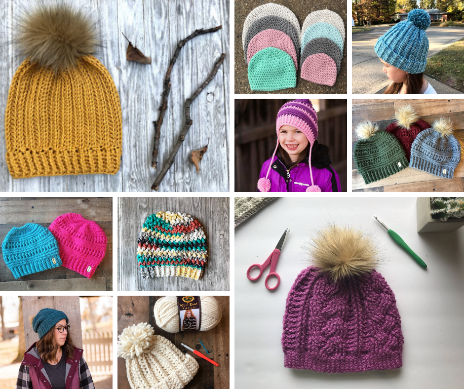 Round up of 10 free crochet beanies