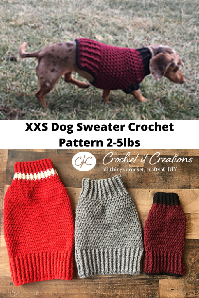 Free Crochet Small Dog Sweater Pattern Crochet It Creations