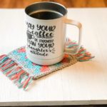 zig zag mug rug coaster crochet pattern