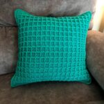 waffle stitch throw pillow