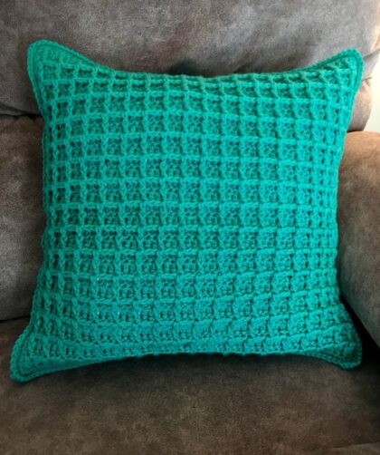 waffle stitch throw pillow