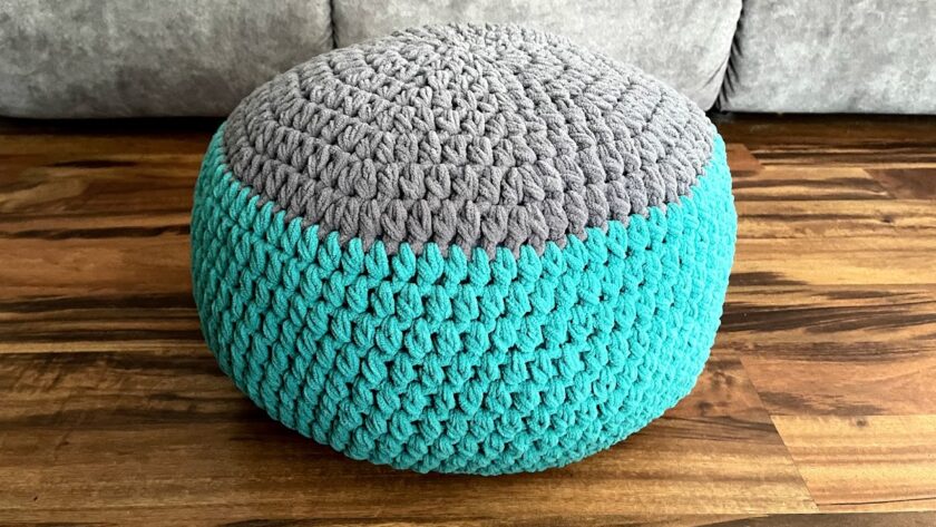 footrest pouf crochet pattern