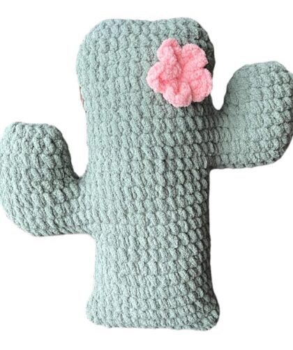Crochet Cactus Succulent Pillow