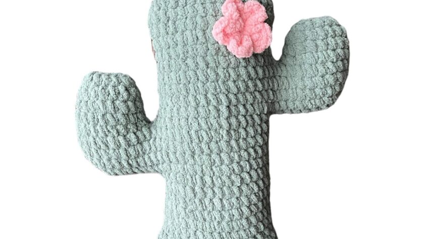Crochet Cactus Succulent Pillow